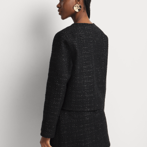 Boucle Button Mini Skirt Black