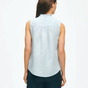 Ruffle-Accented Full-Sleeve Classic Blouse