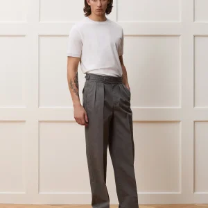 Relaxed Fit Herringbone Gurkha Pants – Iron Grey