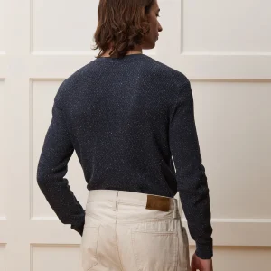 Refined Silk Blend Henley – Deep Navy