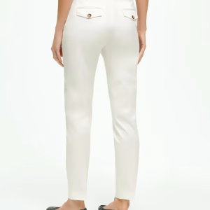 Straight-Fitted Cotton Stretch Pant