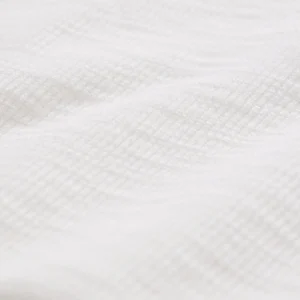 Textured Mini Waffle Knit Crew – Antique White