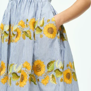 Sunflower Embroidered Classic Dress